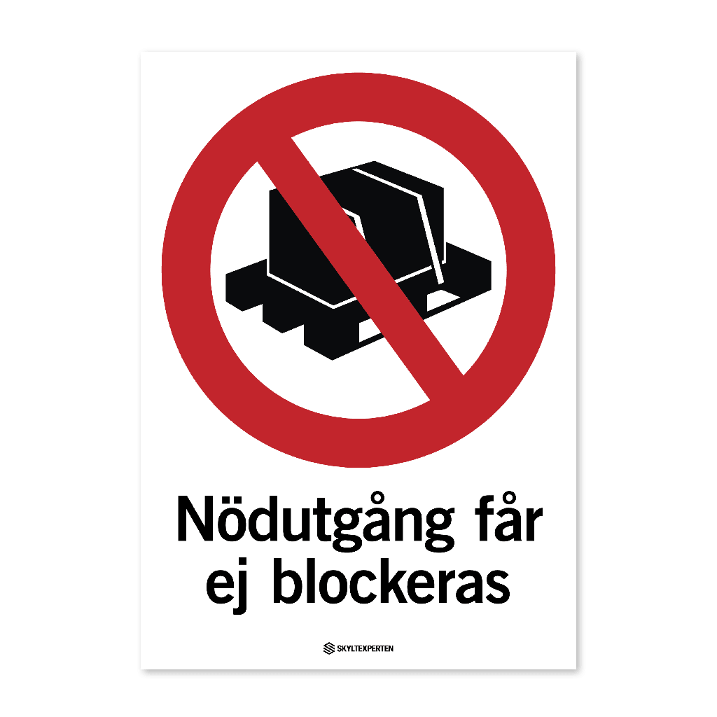 Nödutgång får ej blockeras