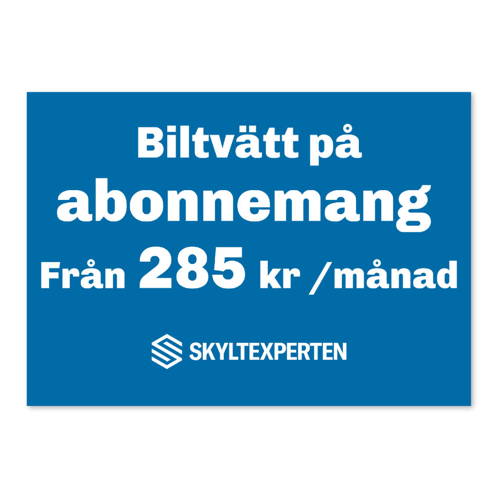 Reklamskylt 485x340mm - Mall 3