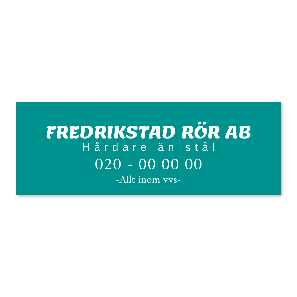 Reklamskylt 485x170mm - Mall 4